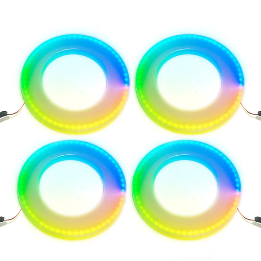 18 in 1 64 Color RGB Symphony Car Ambient Light Interior Acrylic Guide LED Strip Light Decoration Atmosphere Lamp by APP Control